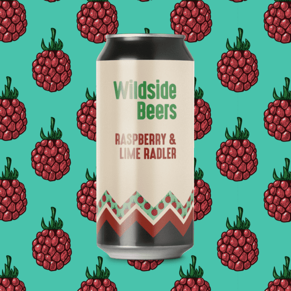 Wildside Raspberry and lime radler 440ml beer can 3.8% alcohol
